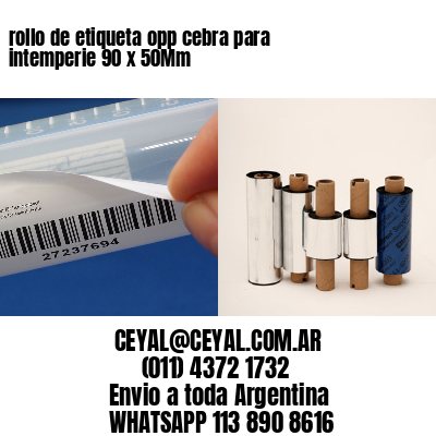 rollo de etiqueta opp cebra para intemperie 90 x 50Mm