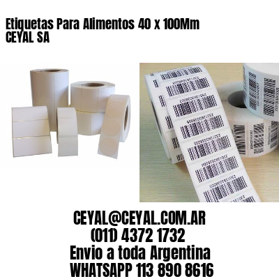 Etiquetas Para Alimentos 40 x 100Mm CEYAL SA