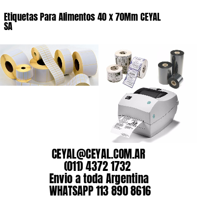 Etiquetas Para Alimentos 40 x 70Mm CEYAL SA