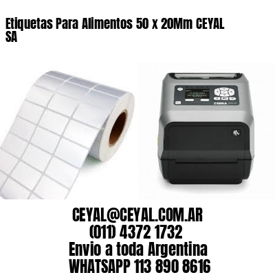 Etiquetas Para Alimentos 50 x 20Mm CEYAL SA