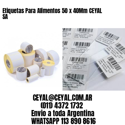 Etiquetas Para Alimentos 50 x 40Mm CEYAL SA