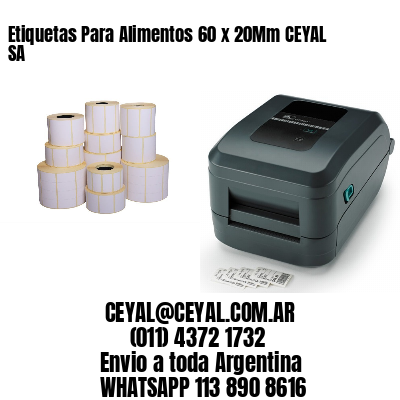 Etiquetas Para Alimentos 60 x 20Mm CEYAL SA