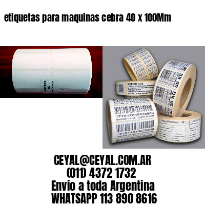 etiquetas para maquinas cebra 40 x 100Mm