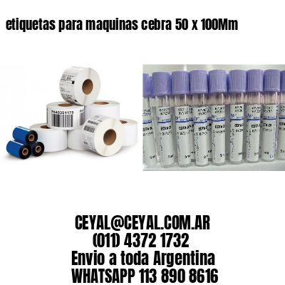 etiquetas para maquinas cebra 50 x 100Mm