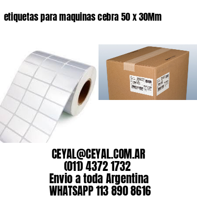 etiquetas para maquinas cebra 50 x 30Mm