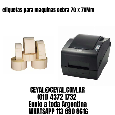 etiquetas para maquinas cebra 70 x 70Mm
