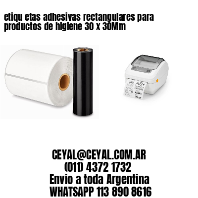 etiqu etas adhesivas rectangulares para productos de higiene 30 x 30Mm