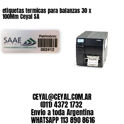 etiquetas termicas para balanzas 30 x 100Mm Ceyal SA