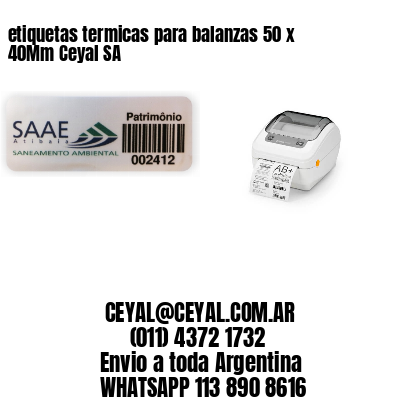 etiquetas termicas para balanzas 50 x 40Mm Ceyal SA