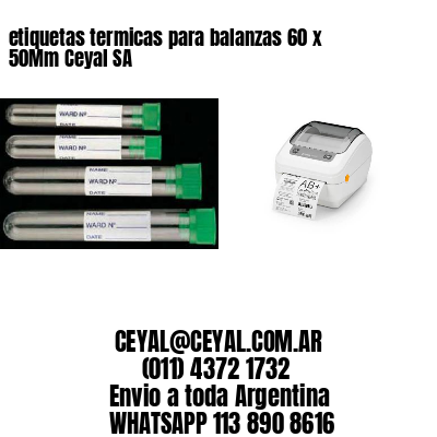 etiquetas termicas para balanzas 60 x 50Mm Ceyal SA