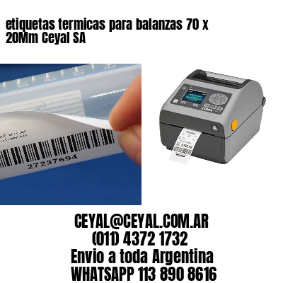etiquetas termicas para balanzas 70 x 20Mm Ceyal SA
