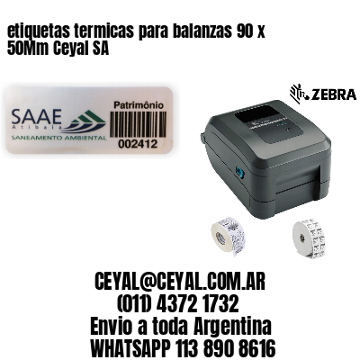 etiquetas termicas para balanzas 90 x 50Mm Ceyal SA