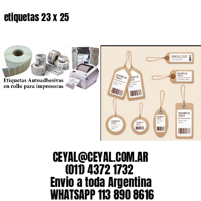 etiquetas 23 x 25