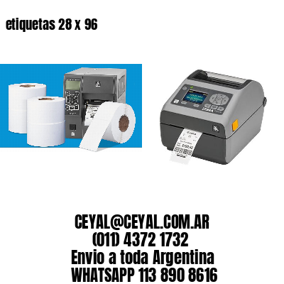 etiquetas 28 x 96