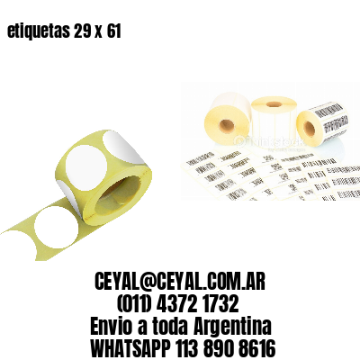 etiquetas 29 x 61