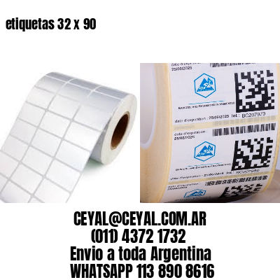 etiquetas 32 x 90
