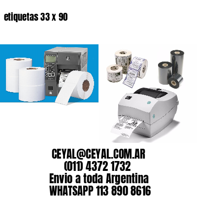 etiquetas 33 x 90