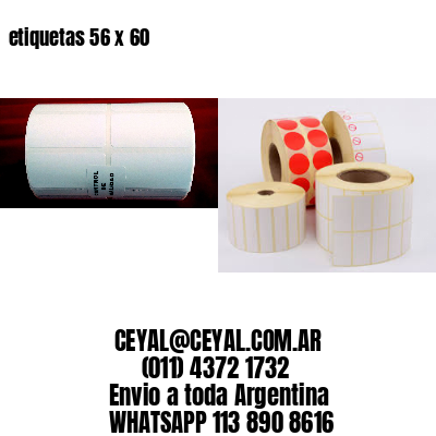 etiquetas 56 x 60