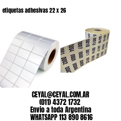 etiquetas adhesivas 22 x 26