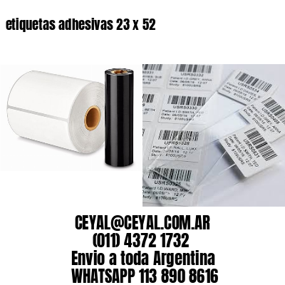 etiquetas adhesivas 23 x 52