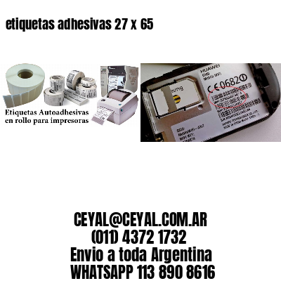 etiquetas adhesivas 27 x 65