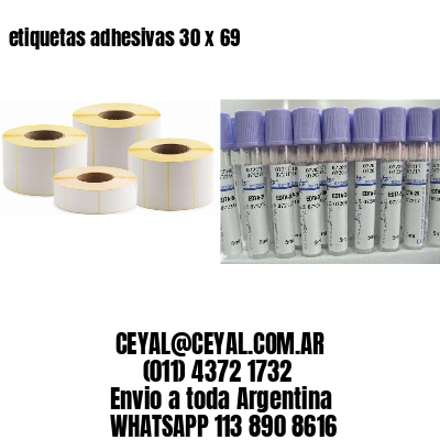 etiquetas adhesivas 30 x 69