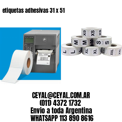 etiquetas adhesivas 31 x 51