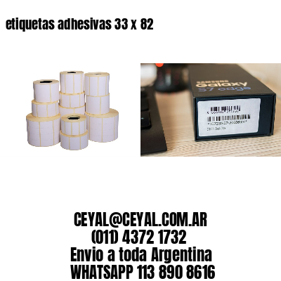 etiquetas adhesivas 33 x 82