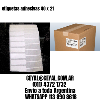 etiquetas adhesivas 40 x 21
