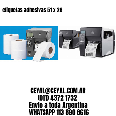 etiquetas adhesivas 51 x 26