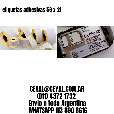 etiquetas adhesivas 56 x 21
