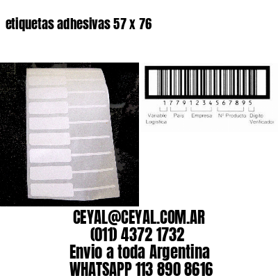 etiquetas adhesivas 57 x 76