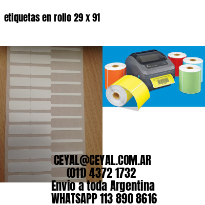 etiquetas en rollo 29 x 91