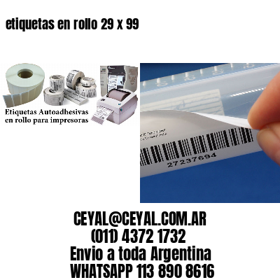 etiquetas en rollo 29 x 99