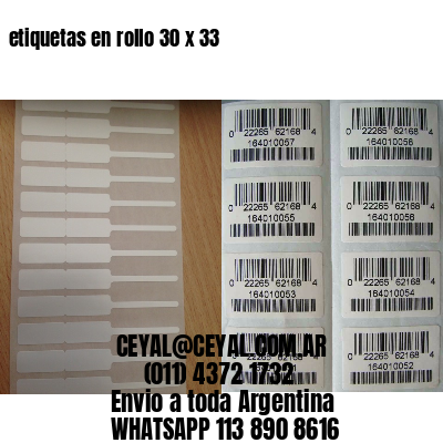 etiquetas en rollo 30 x 33