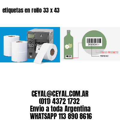 etiquetas en rollo 33 x 43