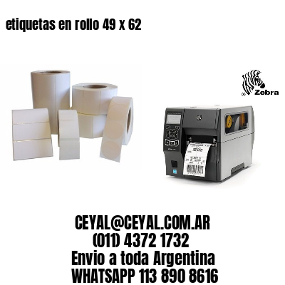 etiquetas en rollo 49 x 62