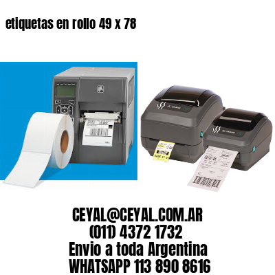 etiquetas en rollo 49 x 78