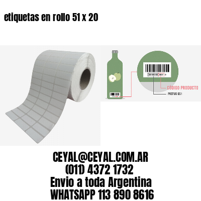etiquetas en rollo 51 x 20