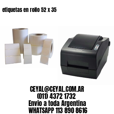 etiquetas en rollo 52 x 35