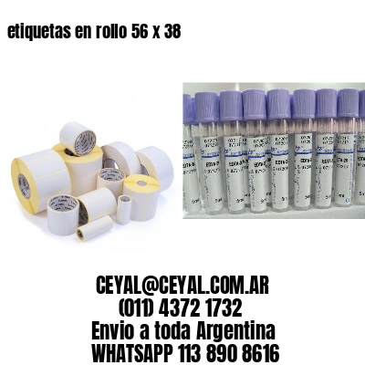 etiquetas en rollo 56 x 38
