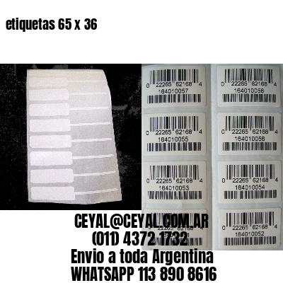 etiquetas 65 x 36