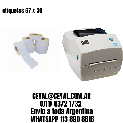 etiquetas 67 x 38