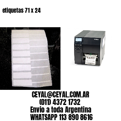etiquetas 71 x 24