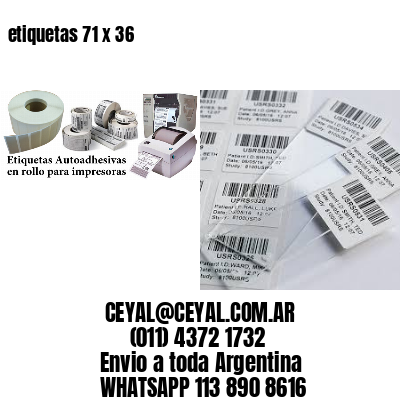 etiquetas 71 x 36