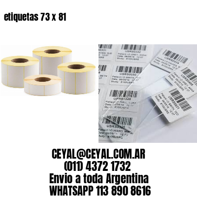 etiquetas 73 x 81