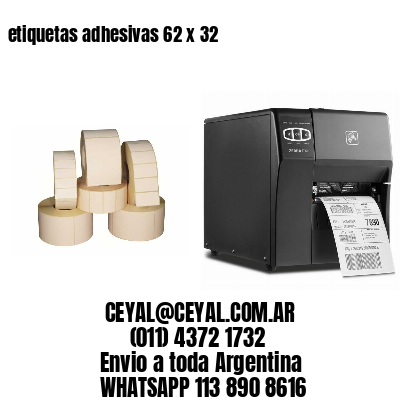 etiquetas adhesivas 62 x 32