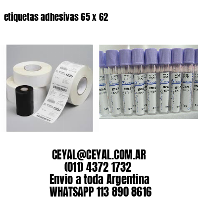 etiquetas adhesivas 65 x 62