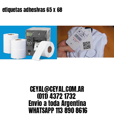 etiquetas adhesivas 65 x 68
