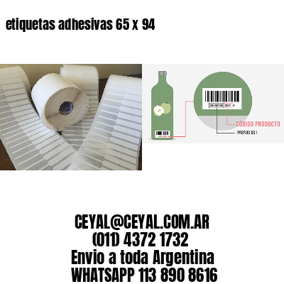 etiquetas adhesivas 65 x 94